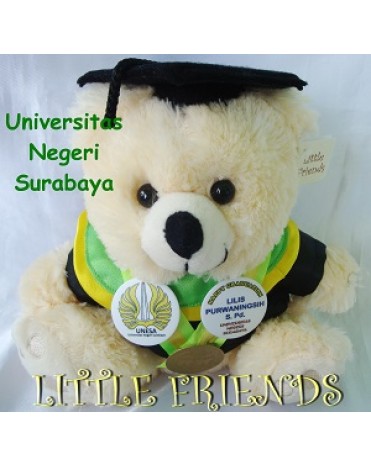 Boneka Wisuda Universitas Negeri Surabaya - Sastra Inggris (25 cm)